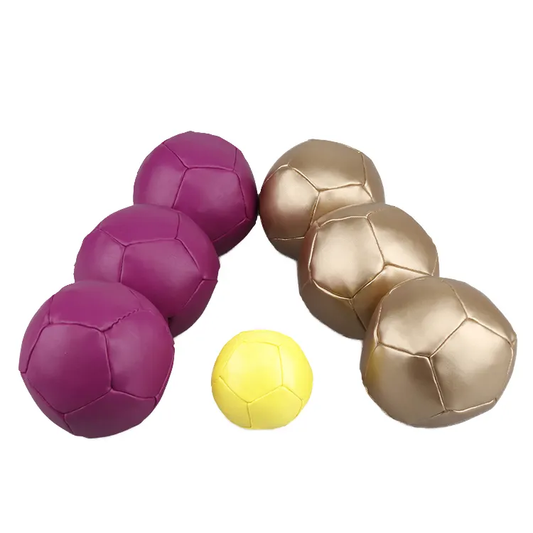 Hot bán bocce bóng PVC da petanque boules boccia petanque boules PU 3D bọt PP bocce bóng tùy chỉnh màu sắc cho quăng trò chơi