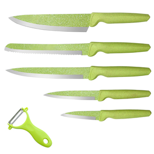 Ventes chaudes <span class=keywords><strong>en</strong></span> Europe et <span class=keywords><strong>en</strong></span> Amérique, ensemble de couteaux de cuisine pour cuisiniers amateurs, 6 pièces, lames tranchantes, couteaux de chef, couteaux à légumes, couteaux utilitaires - Product Image 1