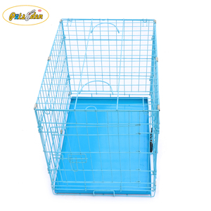 กรงสุนัขพับได้กรงลวดตาข่ายสัตว์เลี้ยงลังสุนัขสีน้ำเงิน - Product Image 3