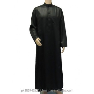 Thobe Jubbah pour hommes Nouveau style Thobe musulman islamique pour hommes Longue longueur Vêtements traditionnels musulmans élégants Thobes - Product Image 2