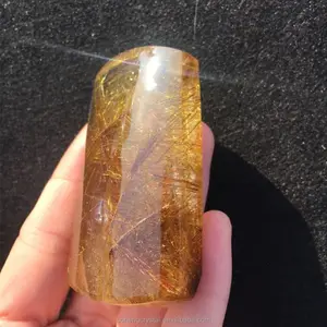 Natural Golden Hair Quartz Personalized Crystal Rutilated Quartz Crystal stone for Pendant