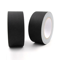 Résistance à la chaleur de couleur vive simple face tissu noir mat de 2 pouces sans résidu ruban de gaffer ruban de gaffer pour conduit robuste