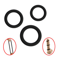 Ensemble d'anneaux péniens en silicone extra épais Winyi pour agrandir et renforcer l'érection (lot de 3)