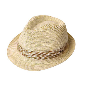 Paille Fedora Panama <span class=keywords><strong>Chapeau</strong></span> de Soleil <span class=keywords><strong>Chapeau</strong></span> De Plage D'été <span class=keywords><strong>Cubain</strong></span> <span class=keywords><strong>Chapeau</strong></span> Trilby - Product Image 4