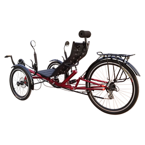 Livraison gratuite ZZMERCK pliant 3 roues vélos couché Trike avec suspension arrière - Product Image 2