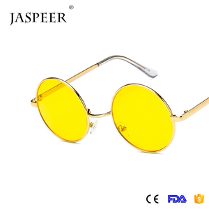 Jaspeer Corea moda colorida pequeñas gafas de sol redondas steampunk océano color metal vintage Hombre gafas de sol 2018 - Product Image 2