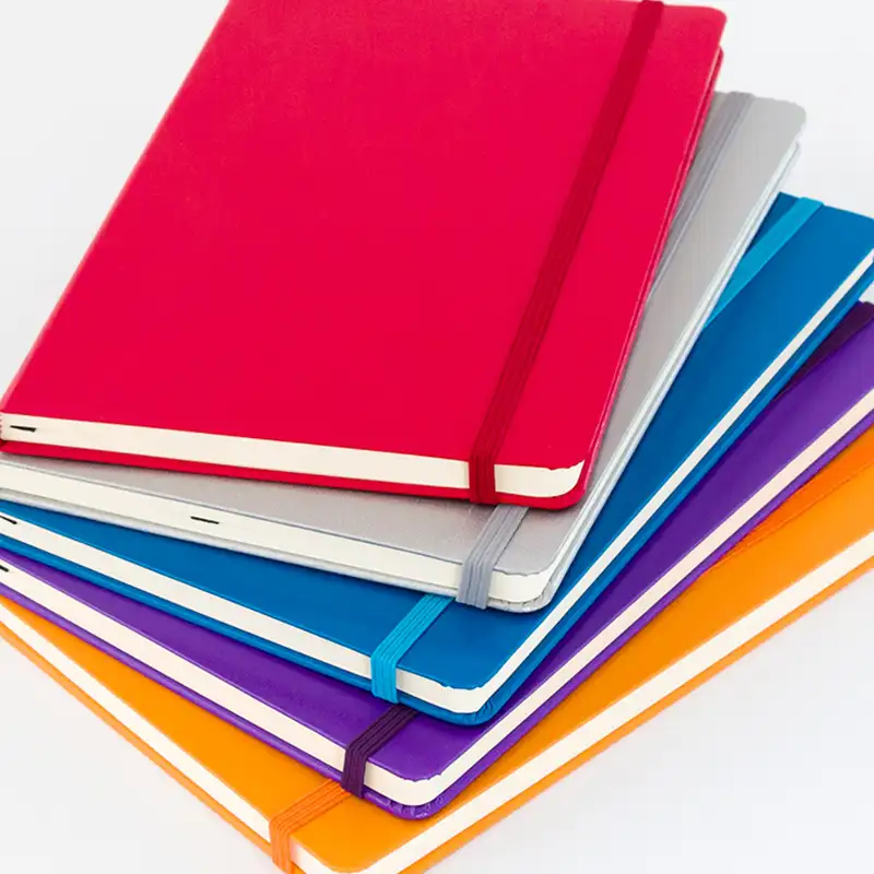 Cuaderno pequeño A6 con banda elástica, cuaderno creativo de tela de color, diario para estudiantes, papelería