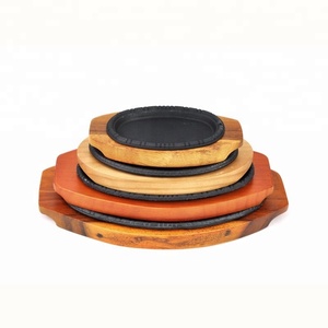 Giapponese O Coreano Ristorante pre-condito ovale <span class=keywords><strong>Ghisa</strong></span> Bistecca Che Serve Sizzling Piastra/pan - Product Image 5