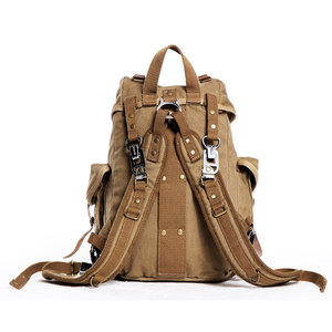 <span class=keywords><strong>Sac</strong></span> à <span class=keywords><strong>dos</strong></span> en <span class=keywords><strong>toile</strong></span> style rock 2296 avec garniture en <span class=keywords><strong>cuir</strong></span> véritable <span class=keywords><strong>et</strong></span> fermeture à cordon en coton, capacité de 20 à 35 L pour les voyages - Product Image 5
