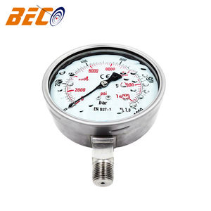 Beco 150 мм 1000 бар полностью из нержавеющей стали манометр EN837-1 масляные ударопрочные промышленные манометры - Product Image 3