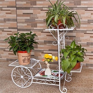 Support à fleurs en fer forgé pour <span class=keywords><strong>jardin</strong></span>, étagère à fleurs d'intérieur et d'extérieur - Product Image 1