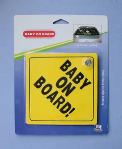 Custom printing Baby On Board design car decorative warning window suction stickers