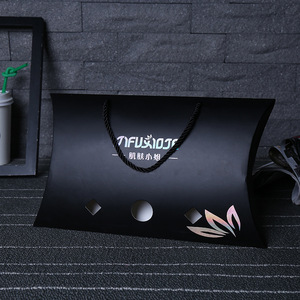 Cajas de embalaje de papel plegables de lujo para pañuelo de bufanda, <span class=keywords><strong>caja</strong></span> de embalaje de almohada con forma personalizada, venta al por mayor - Product Image 1