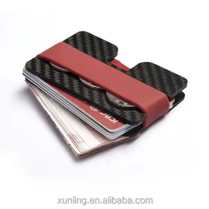Top quality carbon fiber credit card holder Money clips matte black carbon fiber card wallet