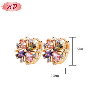 14k 18k铜合金迪拜黄金新款时尚耳环饰品设计批发中国 - Product Image 1