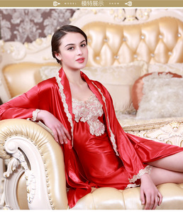 Charmeuse परिवार मिलान पजामा सेक्सी रेशम सेट रात - Product Image 4
