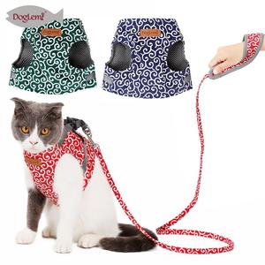Japanse Bloem Ontwerp Lopen Riem Puppy Hond Kat-Leash Harnas Hond Aangelijnd Kraag - Product Image 1