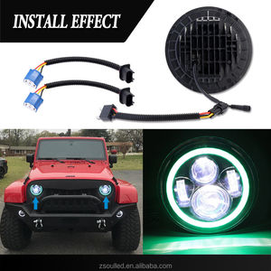 Super brillante 100 W 7 "<span class=keywords><strong>Jeep</strong></span> faros LED RGB Ángel ojos Bluetooth Control para <span class=keywords><strong>jeep</strong></span> <span class=keywords><strong>Hummer</strong></span> <span class=keywords><strong>H4</strong></span> a H13 enchufe - Product Image 6