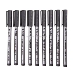 STA 방수 Fade 증거 Micron PenTip Fine Liner Black 스케치 물 마커 펜 대 한 만화