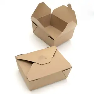 Quality Assured Custom Lunch Takeaway Box Kraft Disposable Box Cardboard Boxes For Bottle