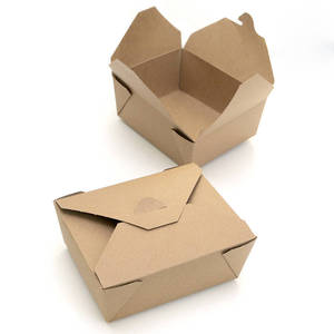 Qualité assurée personnalisé déjeuner boîte à emporter écologique brun Kraft jetable boîte résistant à l'huile boîtes en carton pour la nourriture - Product Image 1