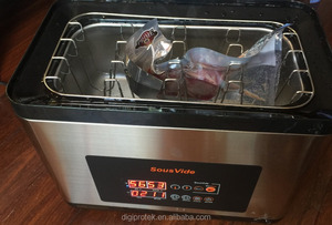 Control preciso de temperatura con estante + bolsa de cremallera con bomba de vacío incluida, depósito de acero inoxidable de 6L, cocina Sous Vide - Product Image 6