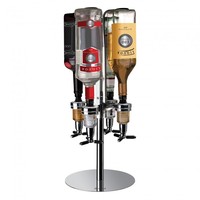Distributeur de liqueur à vin rotatif, 4 bouteilles de support en Aluminium (1.5 litre)