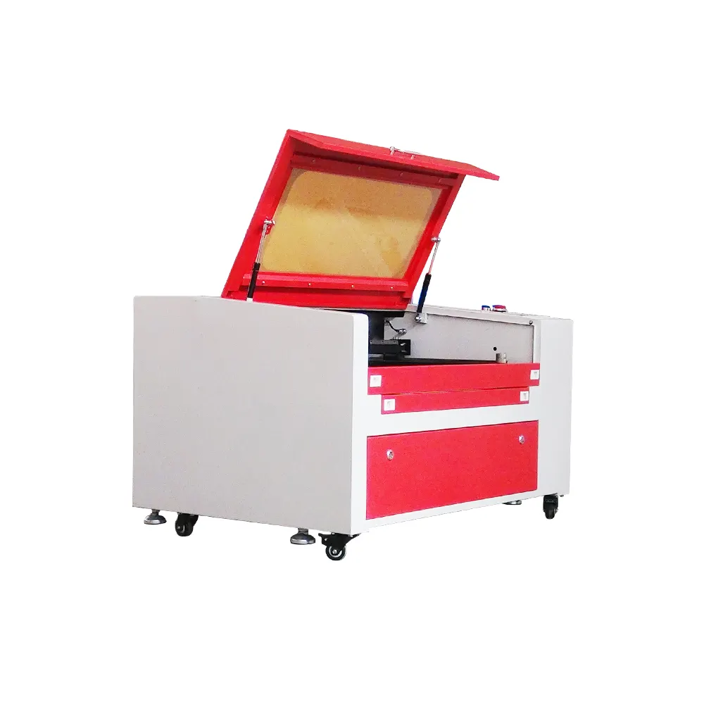 Machine de marquage et de gravure Laser Co2 60W, graveur 6040 bon marché pour le cuir et les fibres acryliques