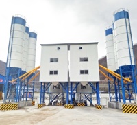 HZS-Béton de papeterie pour 2 à 3 travailleurs, usine de mélange Beton, machine de construction, fonctionne, énergie et exploitation minière, 100KW