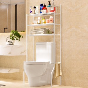 Vente flash Étagère de toilette en métal <span class=keywords><strong>pas</strong></span> chère blanche Étagère de salle de bain gain de place Étagère de rangement pour lave-linge - Product Image 2