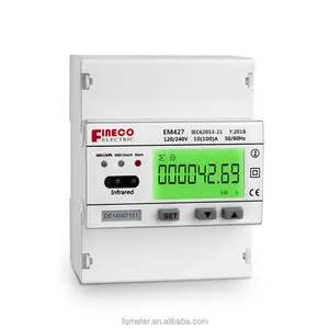 EM427 120/240V 10(100)A 2 phase 3 wire digital modbus rtu energy meter