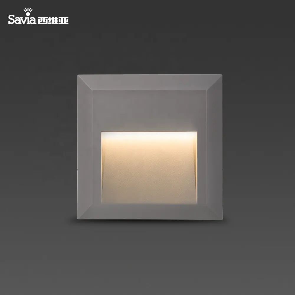 Savia led outdoor wall lamps IP65 PC ABS waterproof wall recessed corner Brick lamp LED Garden Kitchen Plinth Patio Stair Light