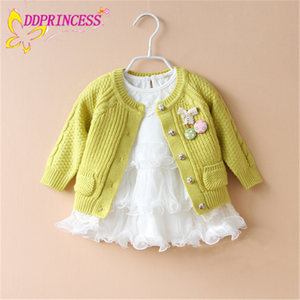 ¡Oferta! suéter de punto para niños, ropa para niñas, abrigo de invierno con botón - Product Image 1