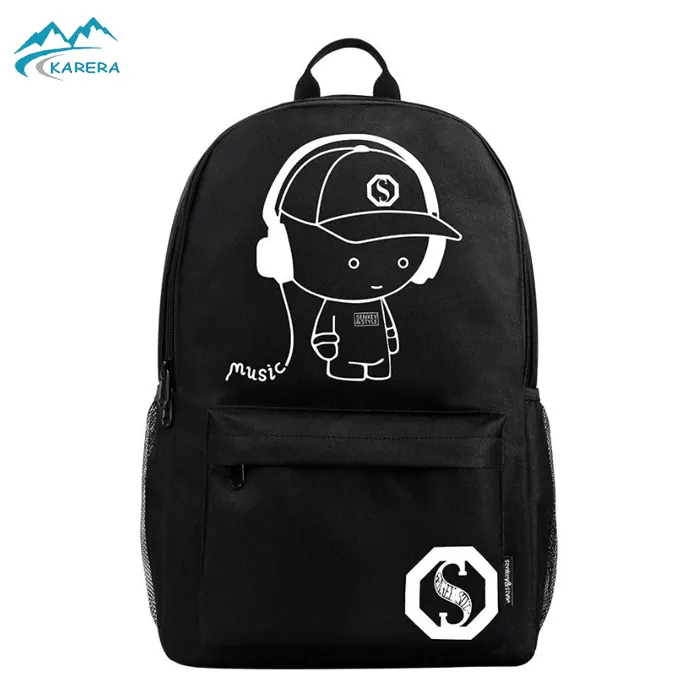 Customizable LOGO Luminous Cross body Bag School Backpack Travel Backpack Girl and Boy