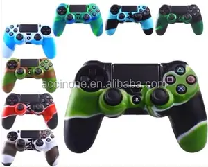 Gamepad מגן הסוואה צבע עור סיליקון ג 'ל גומי כיסוי עבור PS4 בקר סיליקון Case