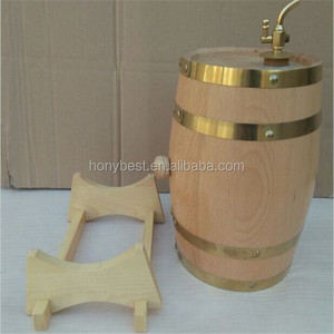 Barile di vino in rovere originale Mini barile di birra 2 litri botte di birra Whisky con rubinetto in metallo Dispenser Base staccabile per la casa - Product Image 5