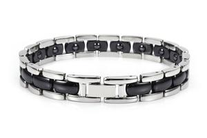 Bracelet en céramique sain noir pour homme, <span class=keywords><strong>bienfaits</strong></span> pour la santé, <span class=keywords><strong>tourmaline</strong></span> infrarouge, Energinox - Product Image 4