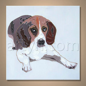 La main <span class=keywords><strong>peinture</strong></span> à l'<span class=keywords><strong>huile</strong></span> de chien de chasse pour la décoration intérieure - Product Image 1