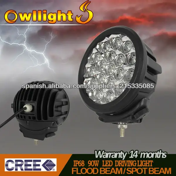 cree led del automóvil camión de luz bombillas de 90w camiones de la lámpara 7" 9-30v