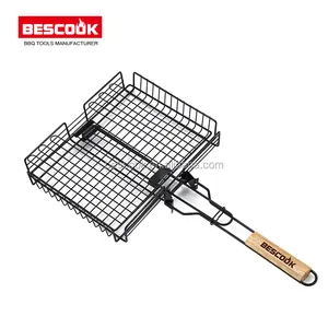Hot Sale Portable Folding Non-stick Charcoal BBQ <strong>Grill</strong> <strong>Basket</strong> - Product Image 1