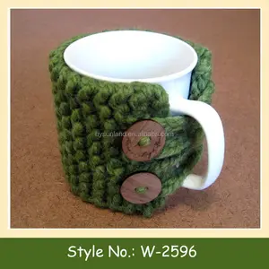 W-2596 handgefertigt tasse deckel pullover stricken becher gemütliche cover crochet tasse becher wärmer