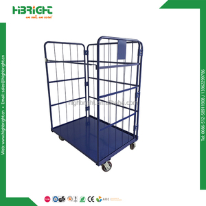 <span class=keywords><strong>Prestar</strong></span> Heavy-Duty Worktainer Cage Chariots Conteneur à rouleaux en plastique Revêtement en poudre à quatre roues Solution de stockage personnalisable OEM - Product Image 6