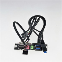 Placa base con Panel frontal para ordenador, reproductor de videojuegos y portátil, USB, Audio HD, carcasa para i/o