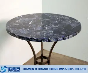 All size available precious agates artificial quartz blue stone table top