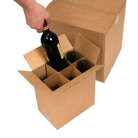 Wellpappe-Versandkarton für 12 Wein- und Bierflaschen