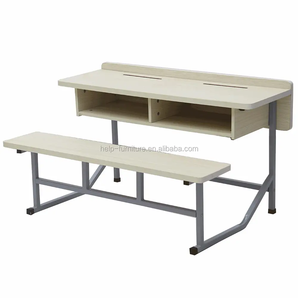 Bureau et banc pour enfants, chaise d'ordinateur moderne et attaché, pour deux étudiants, nouveau