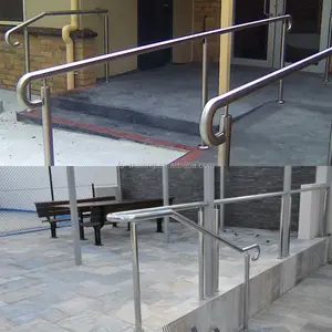 Exterior stainless steel handicap stair rails, outdoor disabled handrail accessories fittings