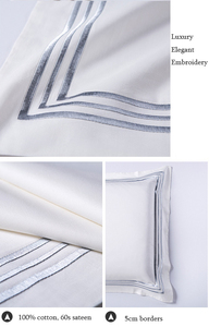 Juego de Ropa de Cama de Hotel de Lujo con Bordado - Product Image 6