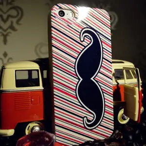 corea del estilo lindo bigote bling tendencia suave caja del teléfono para el iphone 5s