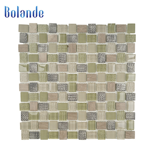 Высокое качество кирпич узор мозаика щитка стены 300*300 ванная комната серебро стекло мозаики - Product Image 6